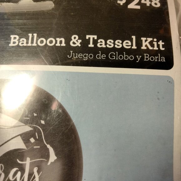 Graduation Balloon Tassel Black Silver 36 in Streamers Open house - Picture 9 of 9